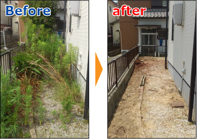 ちょっとしたお庭の草むしり